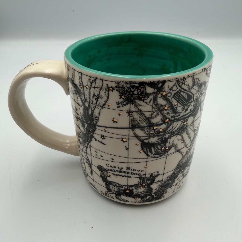Anthropologie Salt and Earth Taurus Constellation Mug Teal Interior Celestial